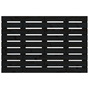 Schwarzes Wand-Kopfteil 106cm Massivholz