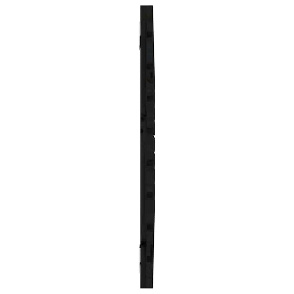 Schwarzes Wand-Kopfteil 106cm Massivholz