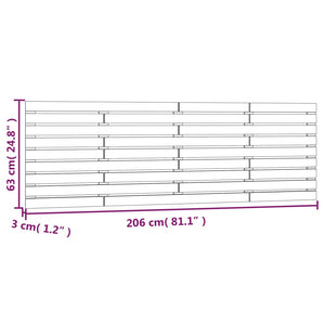 Wand Kopfteil 206cm Kiefer Massivholz