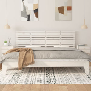 Wand Kopfteil Weiß 206cm Massivholz