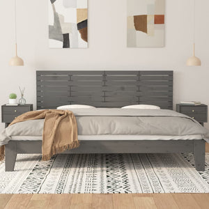 Graues Wand Kopfteil 206cm Kiefer Massivholz