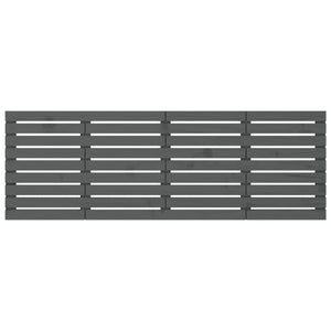 Graues Wand Kopfteil 206cm Kiefer Massivholz