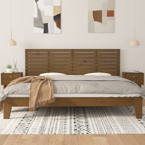 Wand-Kopfteil Honigbraun 206cm Massivholz
