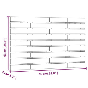 Graues Wand-Kopfteil 96cm Kiefer Massivholz