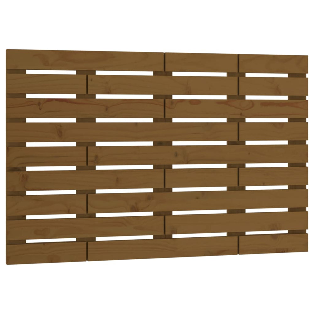 vidaXL Tête de lit murale marron miel 96x3x63 cm Bois de pin massif