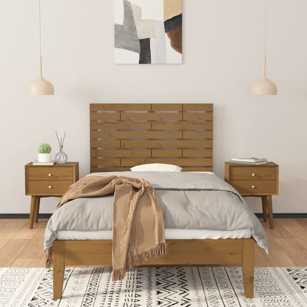 Wand Kopfteil Honigbraun 96cm Kiefer Massivholz