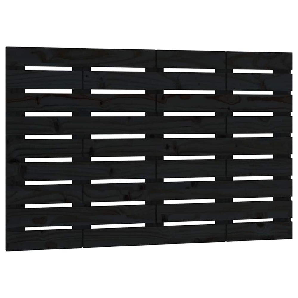 vidaXL Tête de lit murale Noir 96x3x63 cm Bois de pin massif