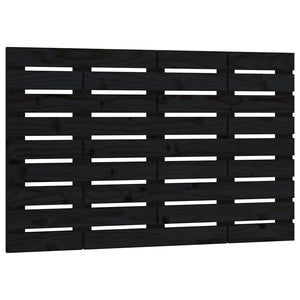 Schwarzes Wand-Kopfteil 96cm Massivholz