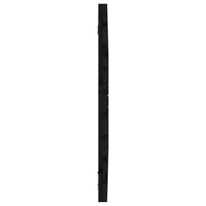 Schwarzes Wand-Kopfteil 96cm Massivholz