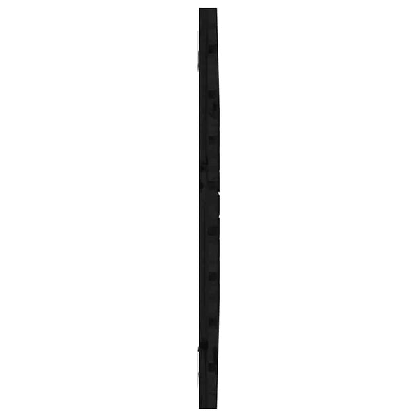 Schwarzes Wand-Kopfteil 96cm Massivholz