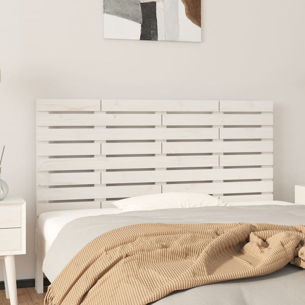 Wand Kopfteil Weiß 126cm Kiefer Massivholz