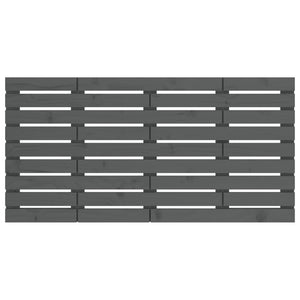Wand Kopfteil Grau 126cm Massivholz