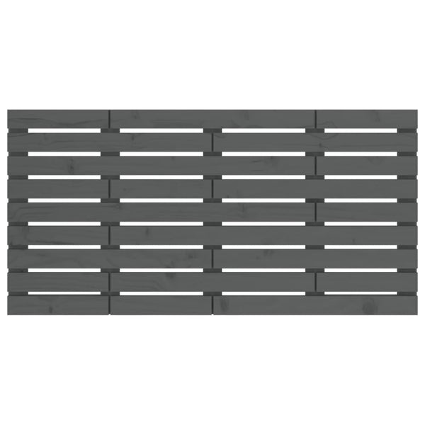 Wand Kopfteil Grau 126cm Massivholz