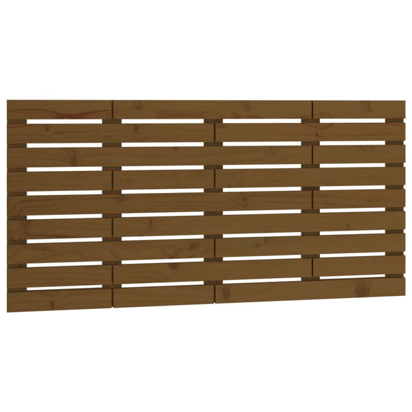 vidaXL Tête de lit murale marron miel 126x3x63 cm pin massif