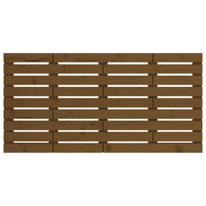 vidaXL Tête de lit murale marron miel 126x3x63 cm pin massif