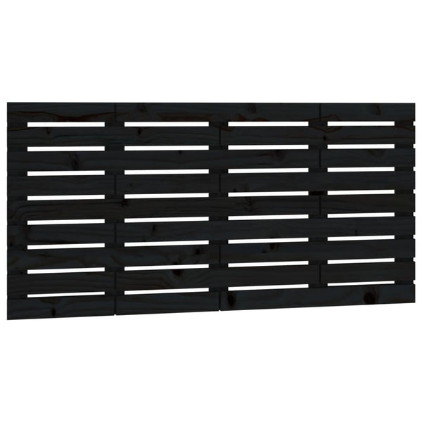 Wand Kopfteil Schwarz 126cm Kiefer Massivholz