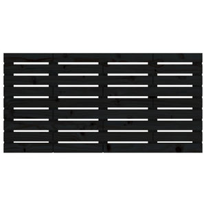 Wand Kopfteil Schwarz 126cm Kiefer Massivholz