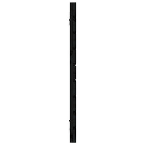 Wand Kopfteil Schwarz 126cm Kiefer Massivholz