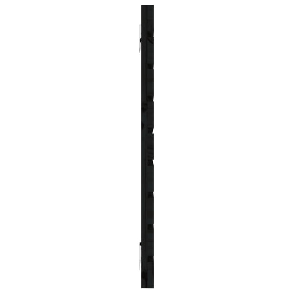 Wand Kopfteil Schwarz 126cm Kiefer Massivholz