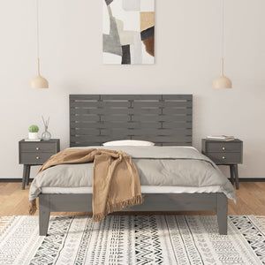 Graues Wand-Kopfteil 146cm Kiefer Massivholz