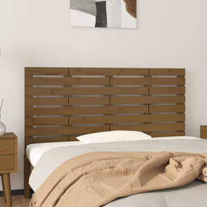 Wand Kopfteil Honigbraun 146cm Massivholz