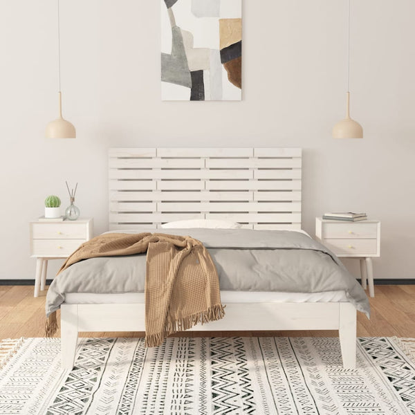 Wand Kopfteil Weiß 156cm Massivholz