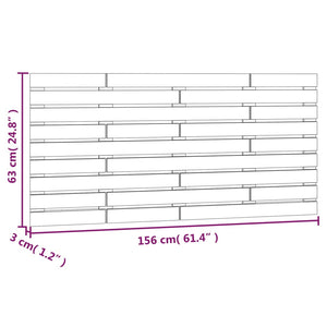 Wand Kopfteil Weiß 156cm Massivholz
