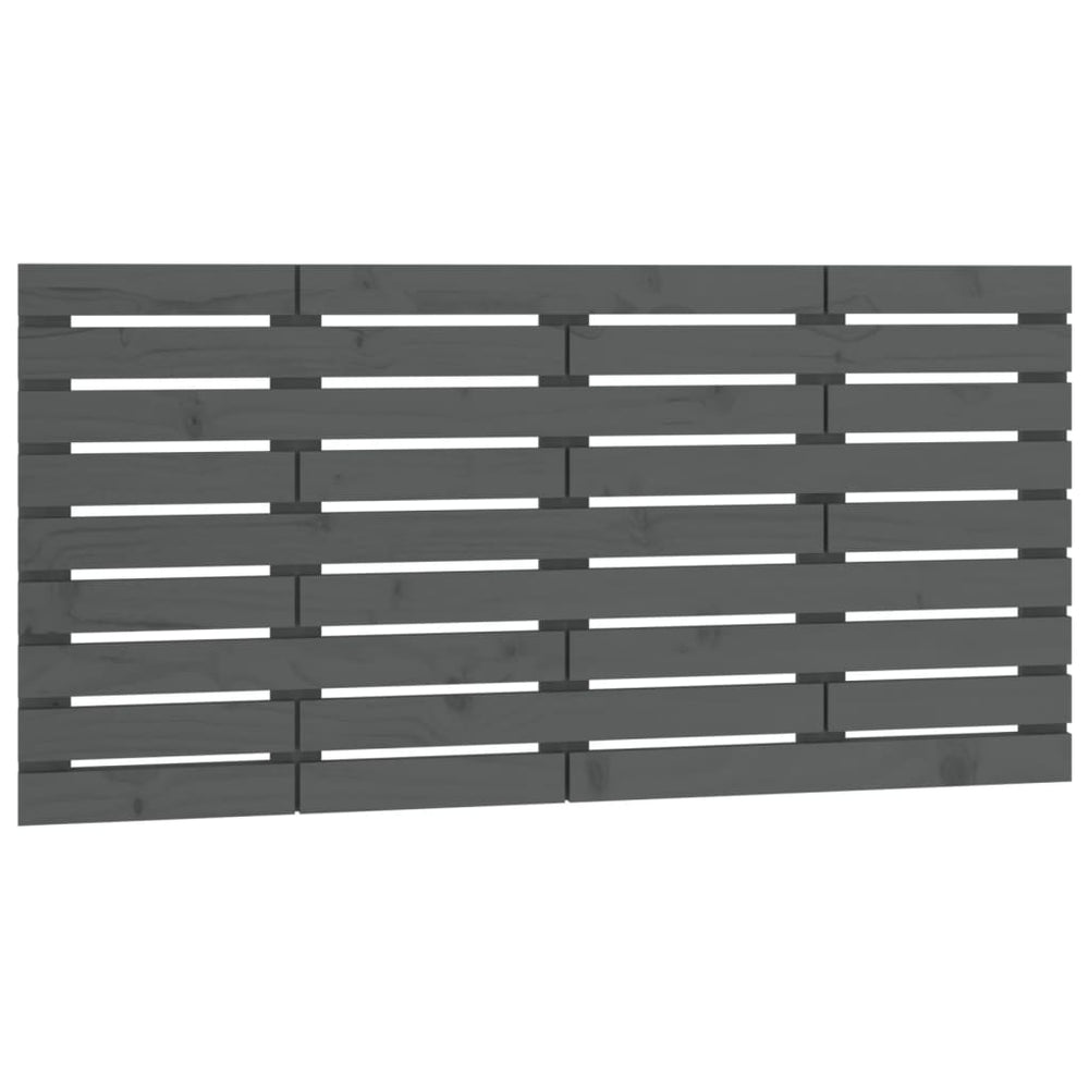 vidaXL Tête de lit murale Gris 156x3x63 cm Bois de pin massif