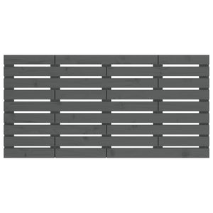 Wand Kopfteil Grau 156cm Massivholz