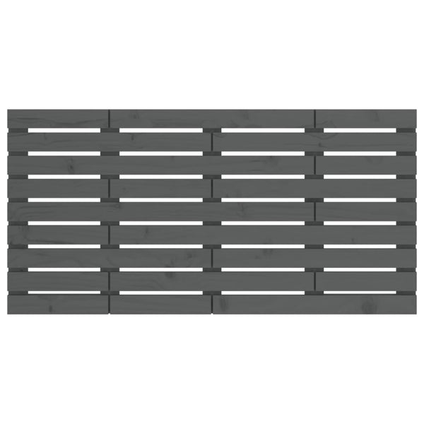 Wand Kopfteil Grau 156cm Massivholz