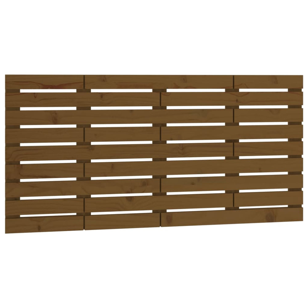 Wand Kopfteil Honigbraun 156cm Massivholz