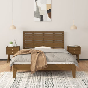 Wand Kopfteil Honigbraun 156cm Massivholz