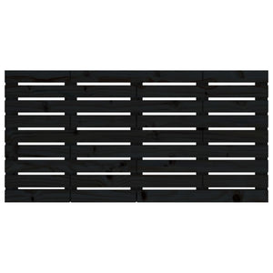 Schwarzes Wand-Kopfteil 156cm Kiefer Massivholz