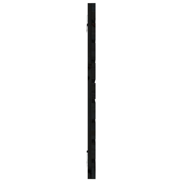 Schwarzes Wand-Kopfteil 156cm Kiefer Massivholz