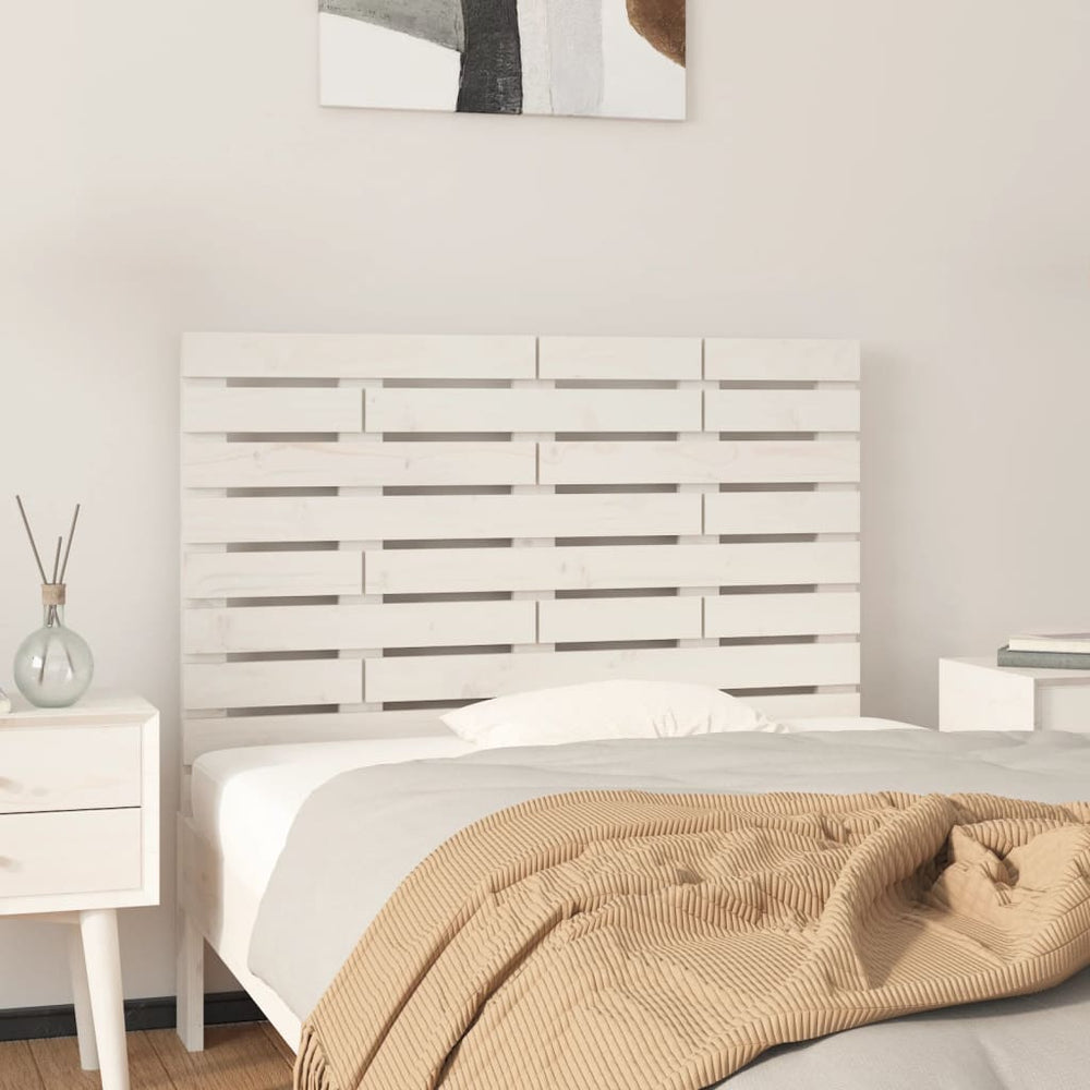 vidaXL Tête de lit murale Blanc 81x3x63 cm Bois de pin massif
