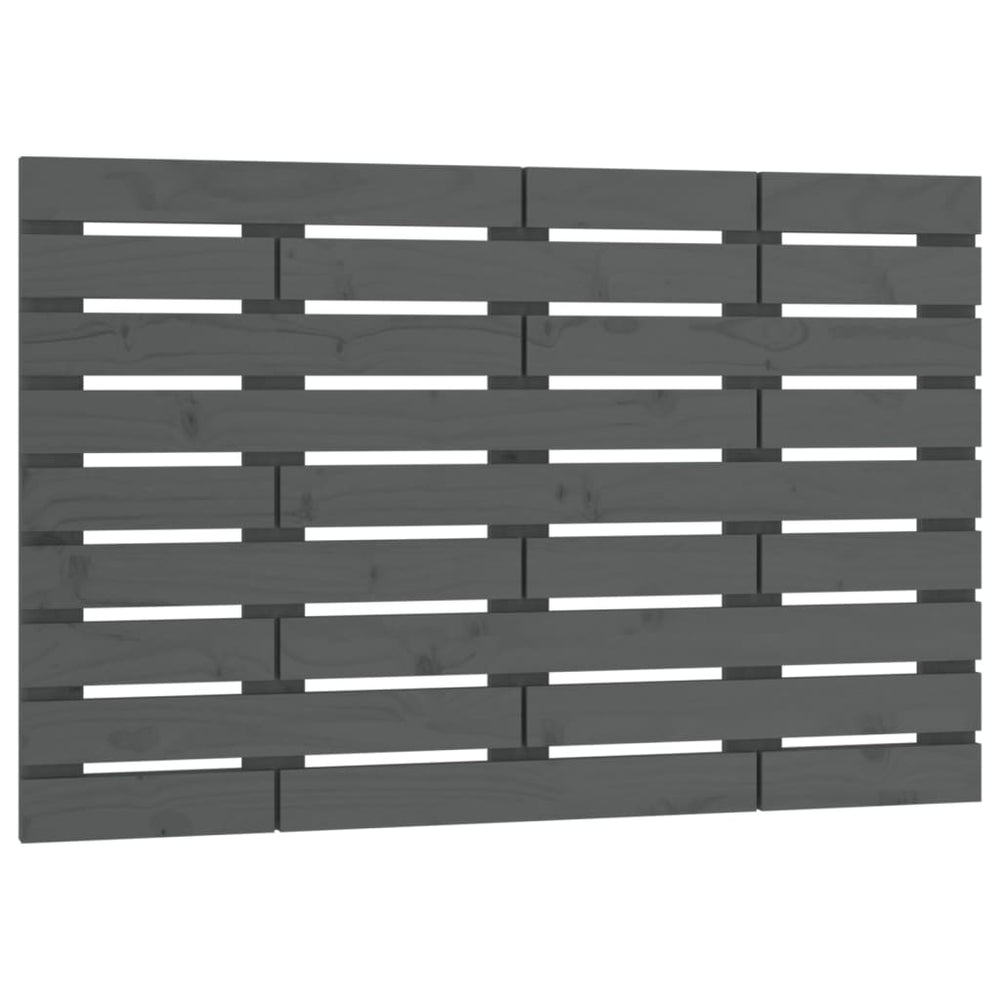 vidaXL Tête de lit murale Gris 81x3x63 cm Bois de pin massif