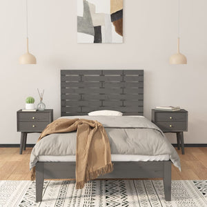 Graues Wand-Kopfteil aus Kiefernholz 81cm