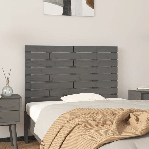 Graues Wand-Kopfteil aus Kiefernholz 81cm