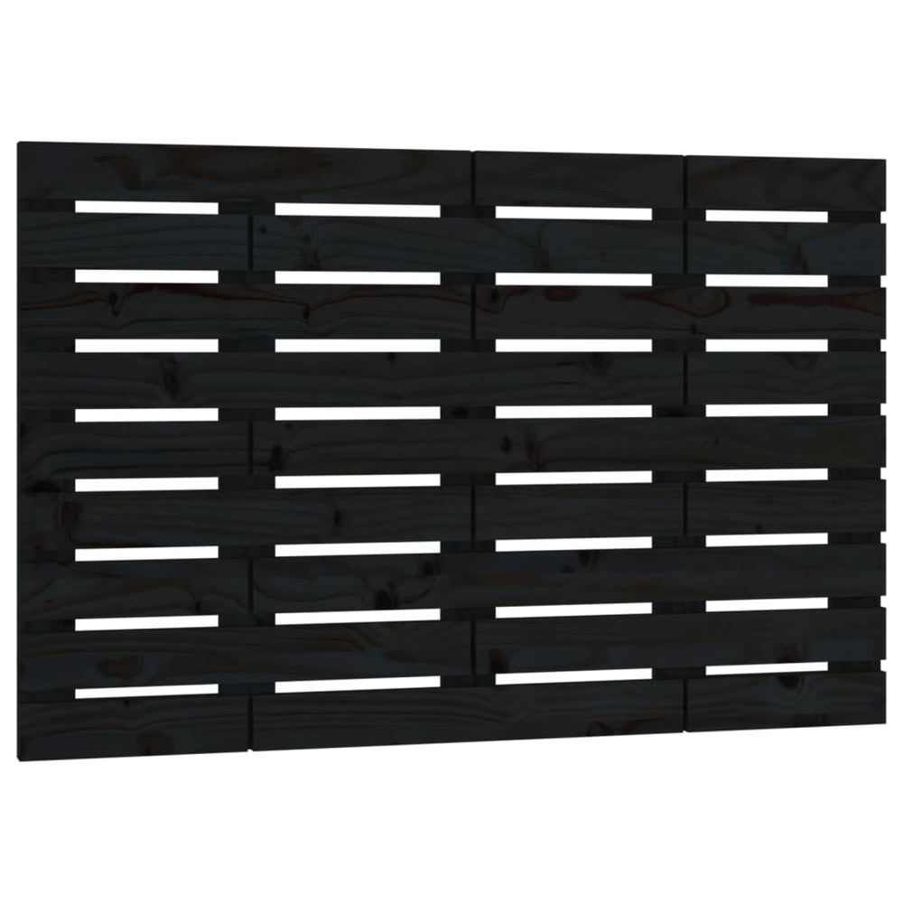 vidaXL Tête de lit murale Noir 81x3x63 cm Bois de pin massif