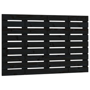 vidaXL Tête de lit murale Noir 81x3x63 cm Bois de pin massif