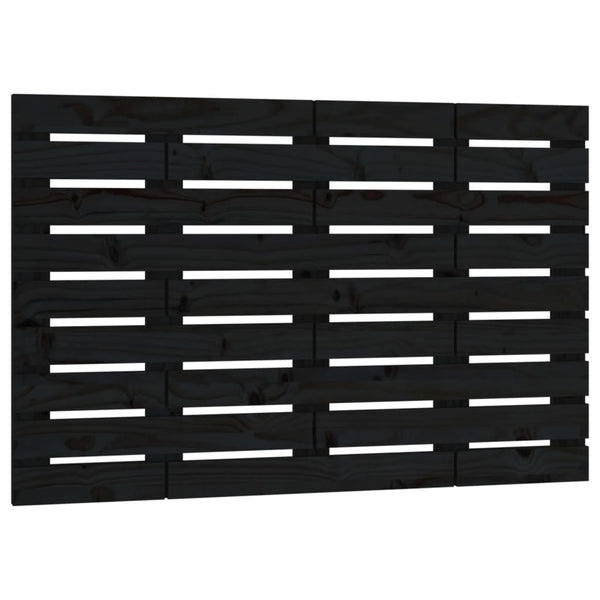 vidaXL Tête de lit murale Noir 81x3x63 cm Bois de pin massif