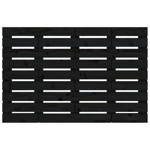 vidaXL Tête de lit murale Noir 81x3x63 cm Bois de pin massif
