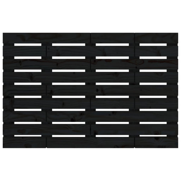 vidaXL Tête de lit murale Noir 81x3x63 cm Bois de pin massif