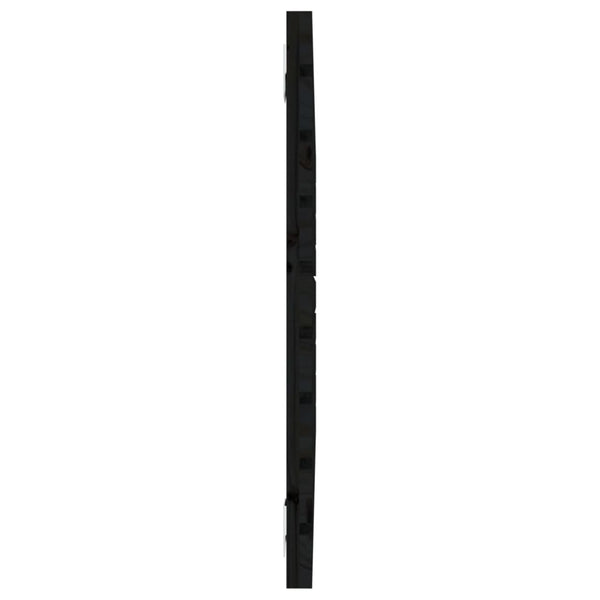 vidaXL Tête de lit murale Noir 81x3x63 cm Bois de pin massif