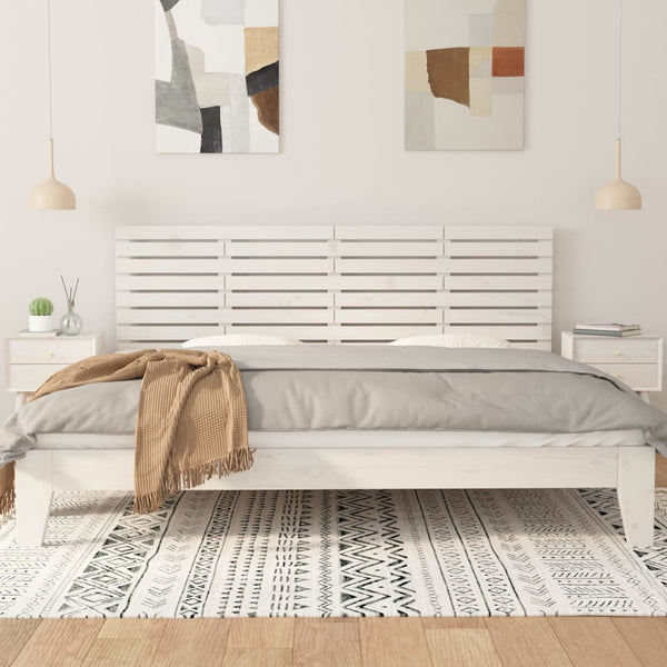 Wand Kopfteil Weiß 166cm Kiefer Massivholz