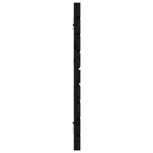 Wand Kopfteil Schwarz 166cm Massivholz