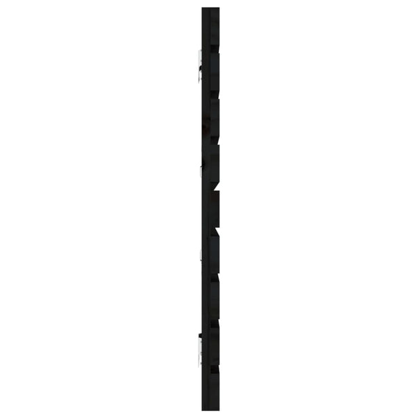 Wand Kopfteil Schwarz 166cm Massivholz