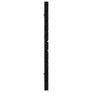 Schwarzes Wand-Kopfteil 186 cm Kiefer Massivholz