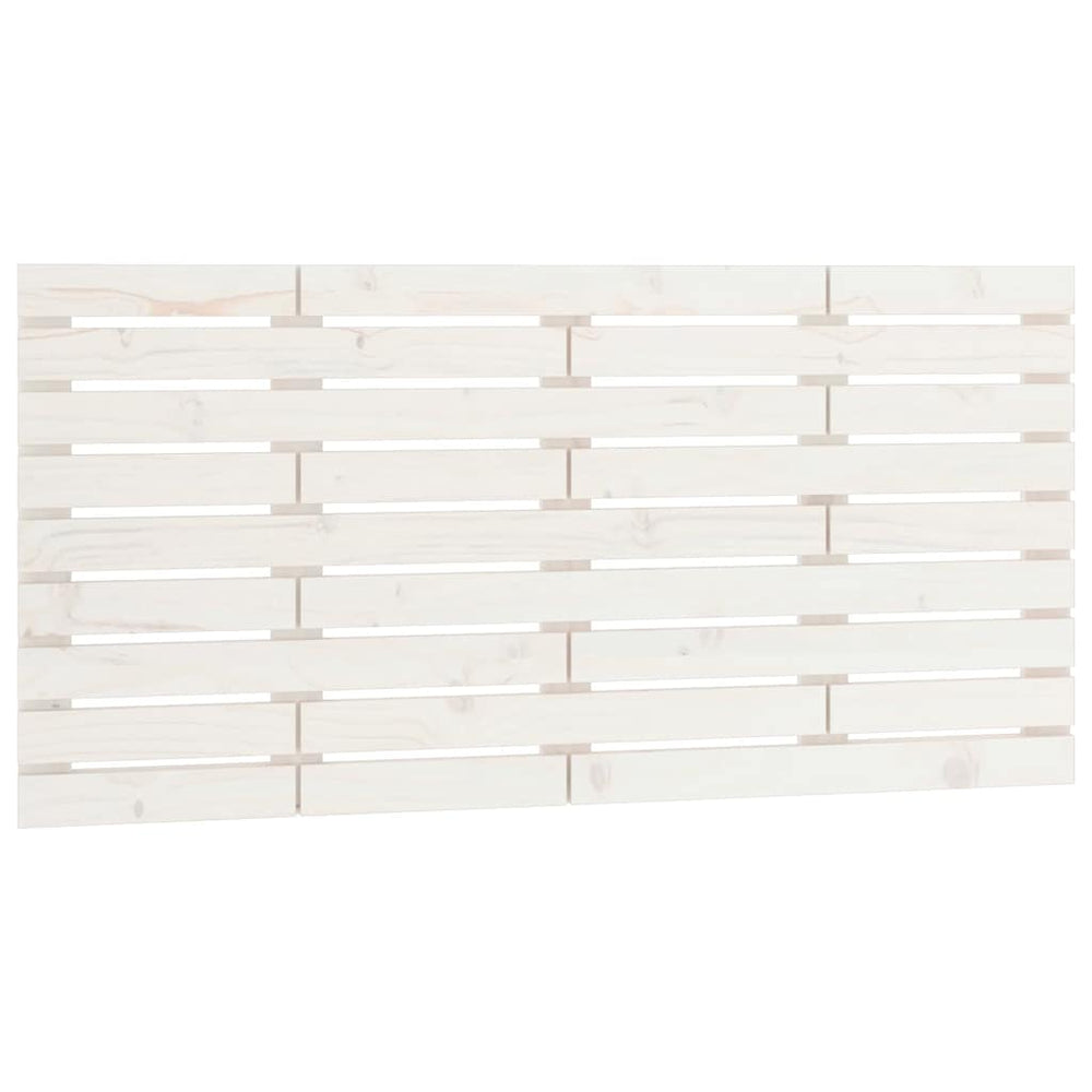 vidaXL Tête de lit murale Blanc 141x3x63 cm Bois de pin massif