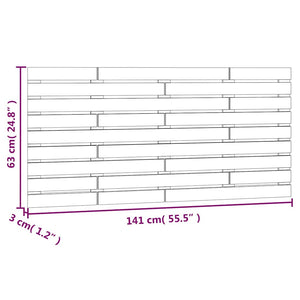vidaXL Tête de lit murale Blanc 141x3x63 cm Bois de pin massif